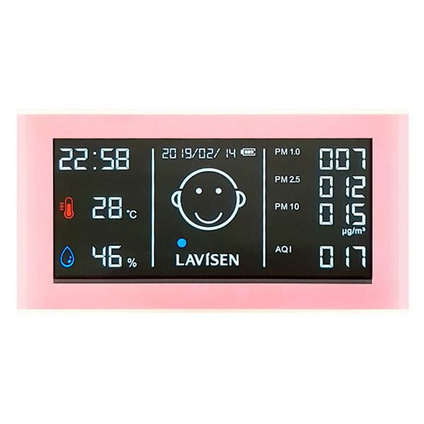 라비센 극초미세먼지 측정기 LAVI-501 충전식 가정용 실내외용측정